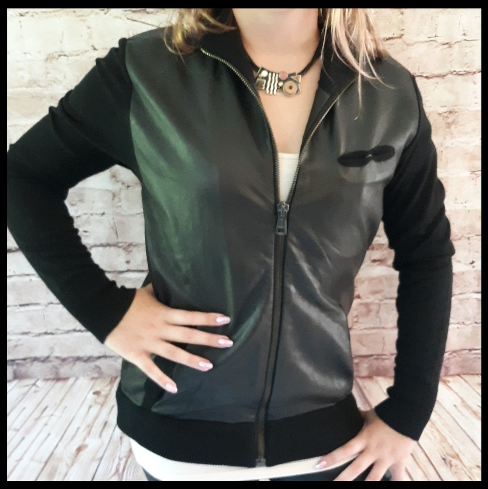 SALE HP! DIESEL BLACK GOLD Leather Panelled Jacket - Picture 2 of 8